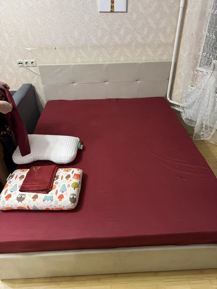 Двуспальная кровать Манака 160х200 бежевая фото покупателя 10