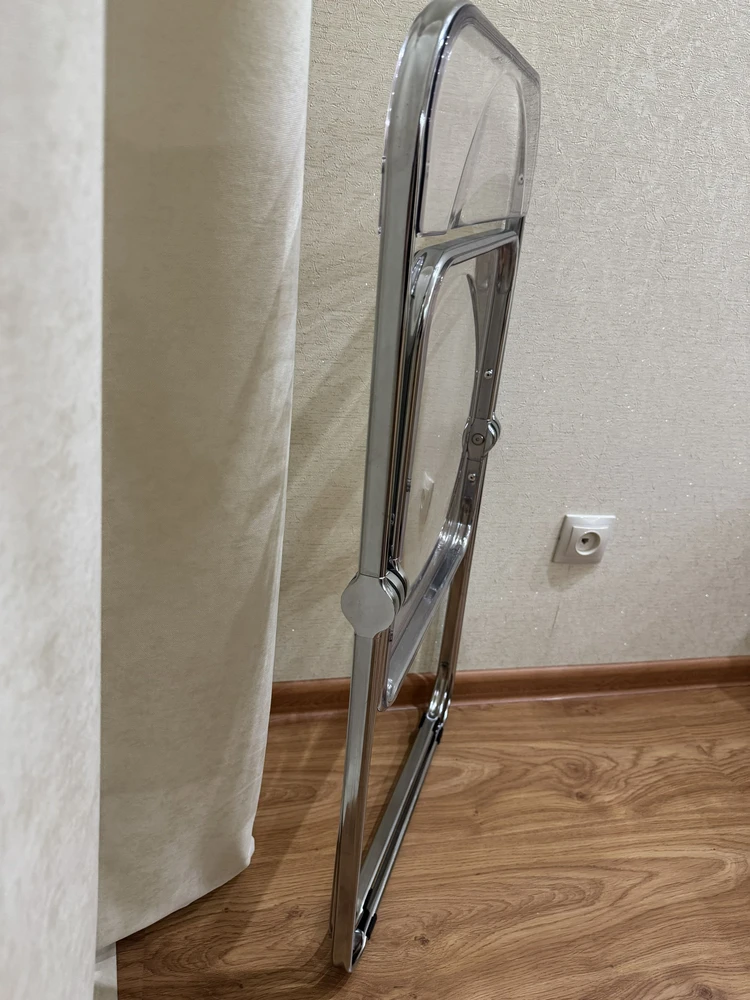 Пластиковый стул Fold складной clear gray-blue фото покупателя 20