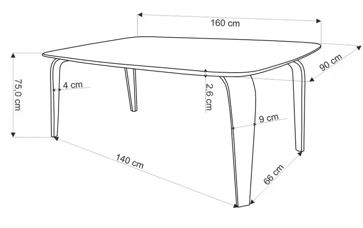 Деревянный стол Pedro орех