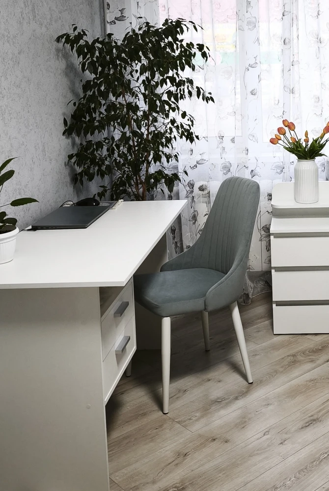 Стул на металлокаркасе Kora dark pink / white фото покупателя 26