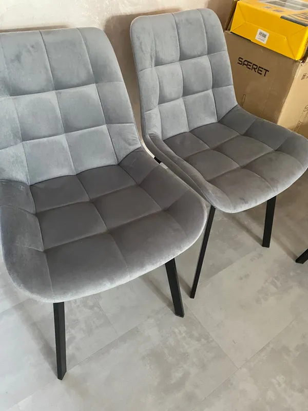 Комплект стульев Стронг 4 шт темно-серый / черный фото покупателя 33