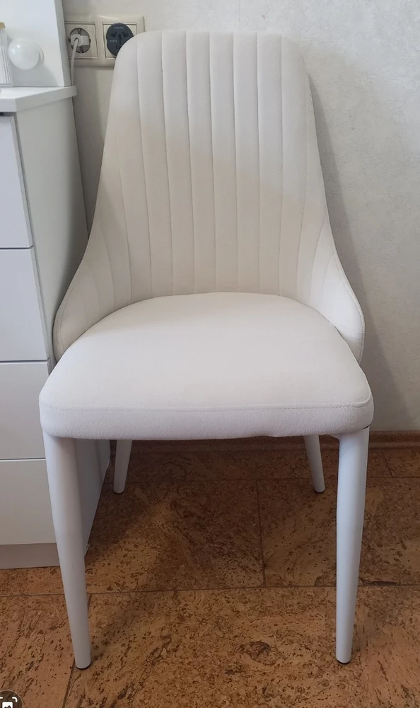 Стул на металлокаркасе Kora dark pink / white фото покупателя 8