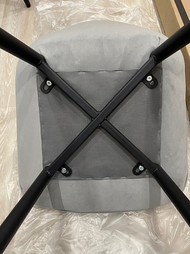 Стул на металлокаркасе Седа 360 К латте (velutto 08) / белый фото покупателя 324