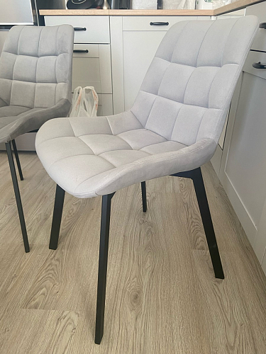 Стул на металлокаркасе Челси бежевый / черный фото покупателя 76