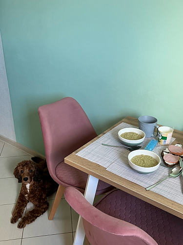 Стол Тринити Лофт 140 25 мм дуб делано темный / белый фото покупателя 29