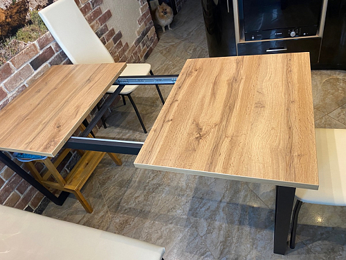 Деревянный стол Лота Лофт 120х75 белый матовый / дуб крафт золотой фото покупателя 912