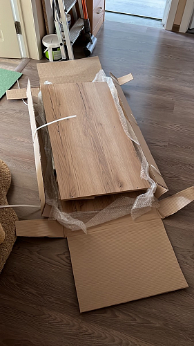 Письменный стол Леон Лофт дуб делано светлый / белый матовый фото покупателя 147