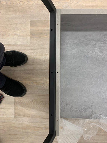 Письменный стол Ниа 115х60 бетон / черный матовый фото покупателя 1