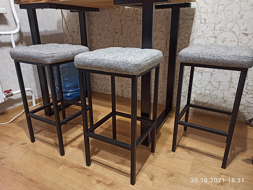 Барный стул Лофт катания лаванда / белый матовый фото покупателя 191