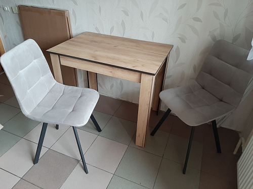 Стул на металлокаркасе Чилли синяя ткань / белый фото покупателя 807