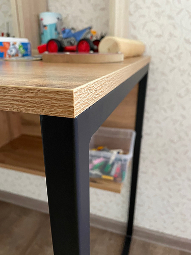 Письменный стол Клер Лофт дуб делано светлый / белый матовый фото покупателя 57