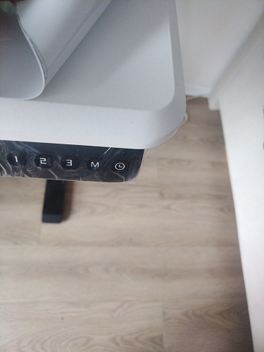 Компьютерный стол Маркос с механизмом подъема 140х80х75 белый / вотан дуб фото покупателя 51