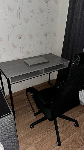 Письменный стол Леон Лофт черный матовый / дуб вотан фото покупателя 15