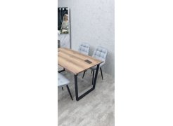 Стол Лота Лофт 140 25 мм черный матовый / бетон фото покупателя 69