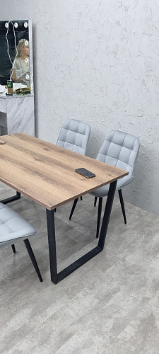 Стол Лота Лофт 140 25 мм черный матовый / бетон фото покупателя 69