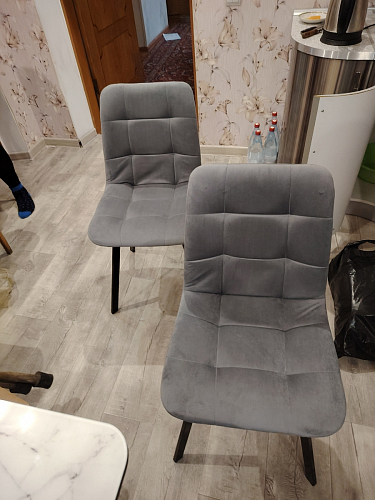 Стул на металлокаркасе Чилли темно-серый / черный каркас фото покупателя 518