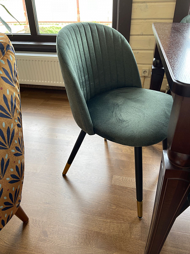 Стул на металлокаркасе Gabi green / black / silver фото покупателя 310