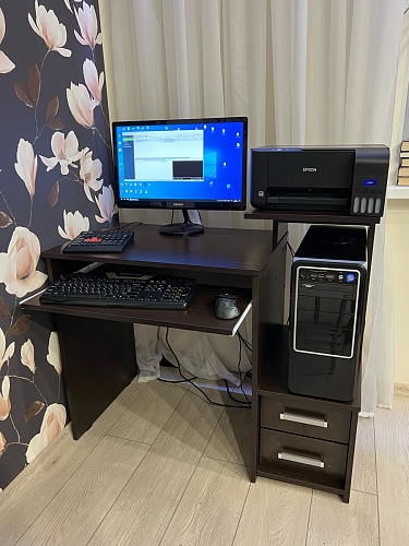 Компьютерный стол Джаз-24 левый дуб сонома фото покупателя 123