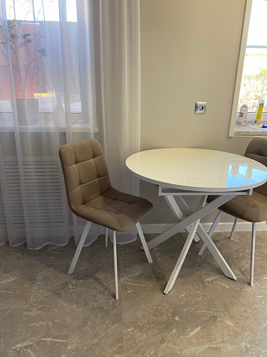 Стул на металлокаркасе Чилли К темно-серый (velutto 32) / черный фото покупателя 476