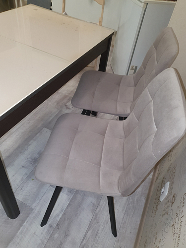 Стул на металлокаркасе Чилли бежевый / белый каркас фото покупателя 1003