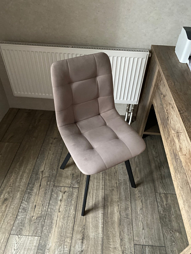 Стул на металлокаркасе Чилли К темно-серый (velutto 32) / черный фото покупателя 584