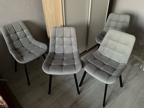 Стул на металлокаркасе Челси бежевый / белый каркас фото покупателя 190