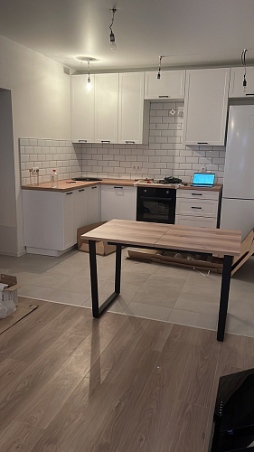 Стол Лота Лофт 140 25 мм черный матовый / бетон фото покупателя 249