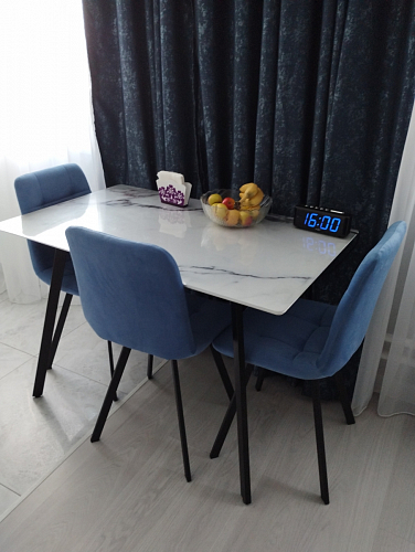 Стул на металлокаркасе Чилли горчичный / черный фото покупателя 268