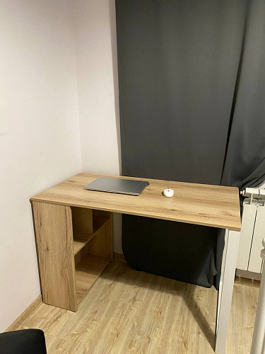 Письменный стол Битти Лофт 116х60х75 креатель / черный матовый фото покупателя 6