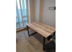 Деревянный стол Лота Лофт 120(160)х75 черный матовый / бетон светлый фото покупателя 478