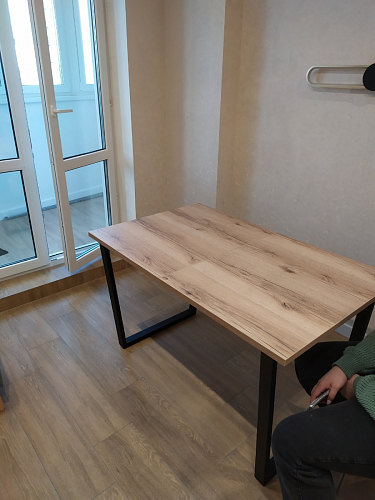 Стол раскладной Лота Лофт 120 25 мм юта / черный матовый фото покупателя 478