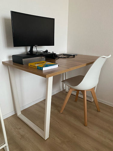 Деревянный стол Лота Лофт 120х75 белый матовый / дуб крафт золотой фото покупателя 867