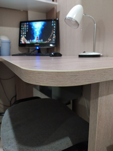 Письменный стол Беланта-Угл130+НКЛХ-120 БЕ левый белый жемчуг фото покупателя 3