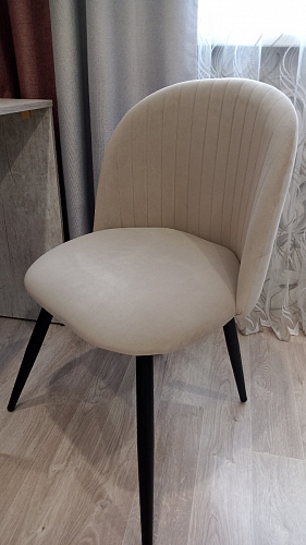 Стул на металлокаркасе Gabi 1 light blue / black / gold фото покупателя 792