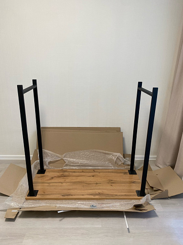 Барная стойка Дилан Лофт 120х40х98 дуб делано темный фото покупателя 7