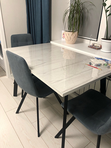 Стол раскладной Колон Лофт 120 32 мм дуб галифакс табако / черный матовый фото покупателя 52