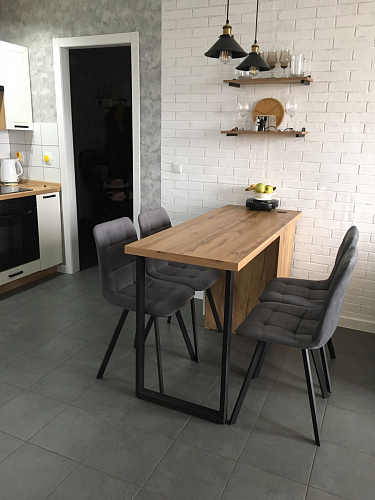 Стул на металлокаркасе Чилли черный / зеленый фото покупателя 998