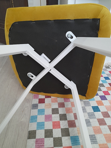 Стул на металлокаркасе Чилли К светло-серый велюр / черный каркас фото покупателя 1088