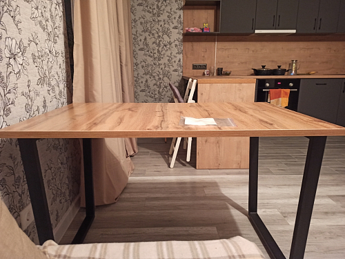 Стол Лота Лофт 120 32 мм бетон / черный матовый фото покупателя 129