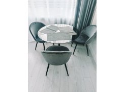 Стеклянный стол Tulip 90 black фото покупателя 25