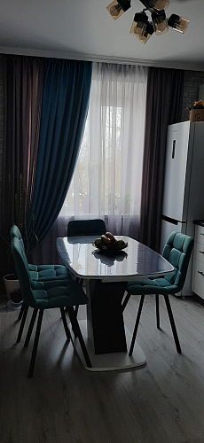 Стул на металлокаркасе Чилли синяя ткань / белый фото покупателя 1212