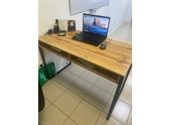 Письменный стол Леон Лофт бетон / черный матовый фото покупателя 85