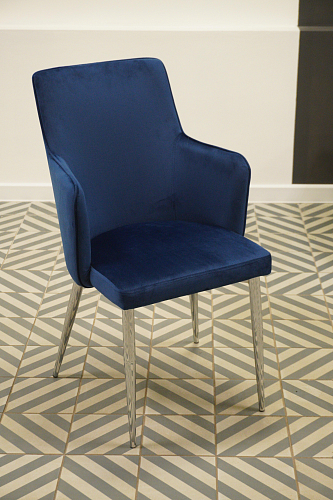 Стул на металлокаркасе Benza blue / black из шоурума 7