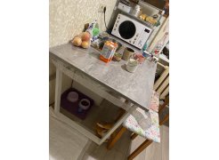 Стол Лота Лофт 140 25 мм юта / белый матовый фото покупателя 633