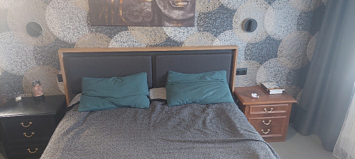 Двуспальная кровать Клауд 160х200 парящая дуб крафт золотой / антрацит фото покупателя 215