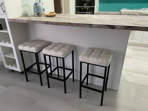 Барный стул Лофт катания лаванда / белый матовый фото покупателя 20