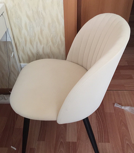 Стул на металлокаркасе Gabi 1 light purple / black / gold фото покупателя 298