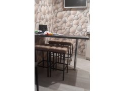 Барный стул Лофт кожзам темно-серый / черный матовый фото покупателя 239