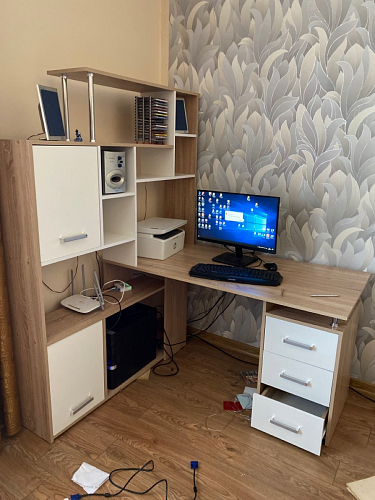 Компьютерный стол КС15 левый дуб сонома фото покупателя 28