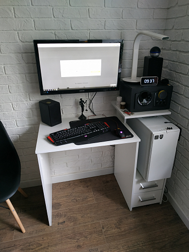 Стол компьютерный Джаз-24 правый венге фото покупателя 10